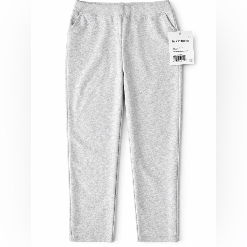 Liz Claiborne Gray Lounge Sweatpants Jogger Style Size L New With Tags